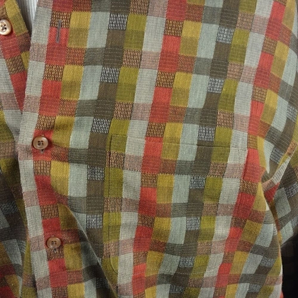 Norm Thompson Fall Color Check Shirt - Picture 2 of 6